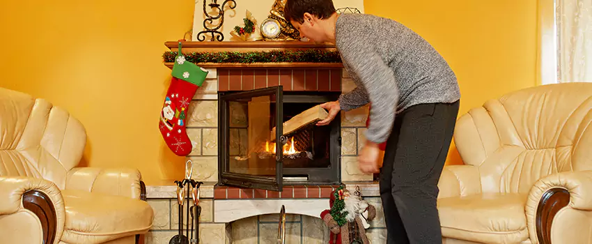 Rusted Metal Fireplace Restoration in Shoreline, Washington