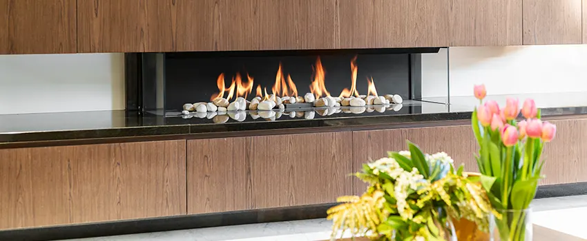 Double-height Fireplace Design Refurbishment in Shoreline, Washington